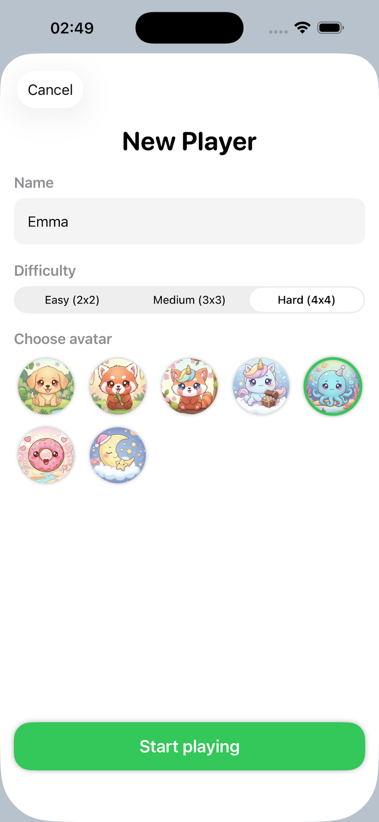 iPhone — profile & progress